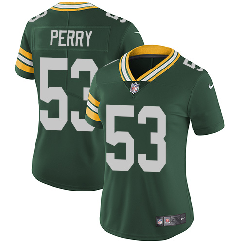 Nike Packers #53 Nick Perry Green Team Color Women's Stitched NFL Vapor Untouchable Limited Jersey - Click Image to Close